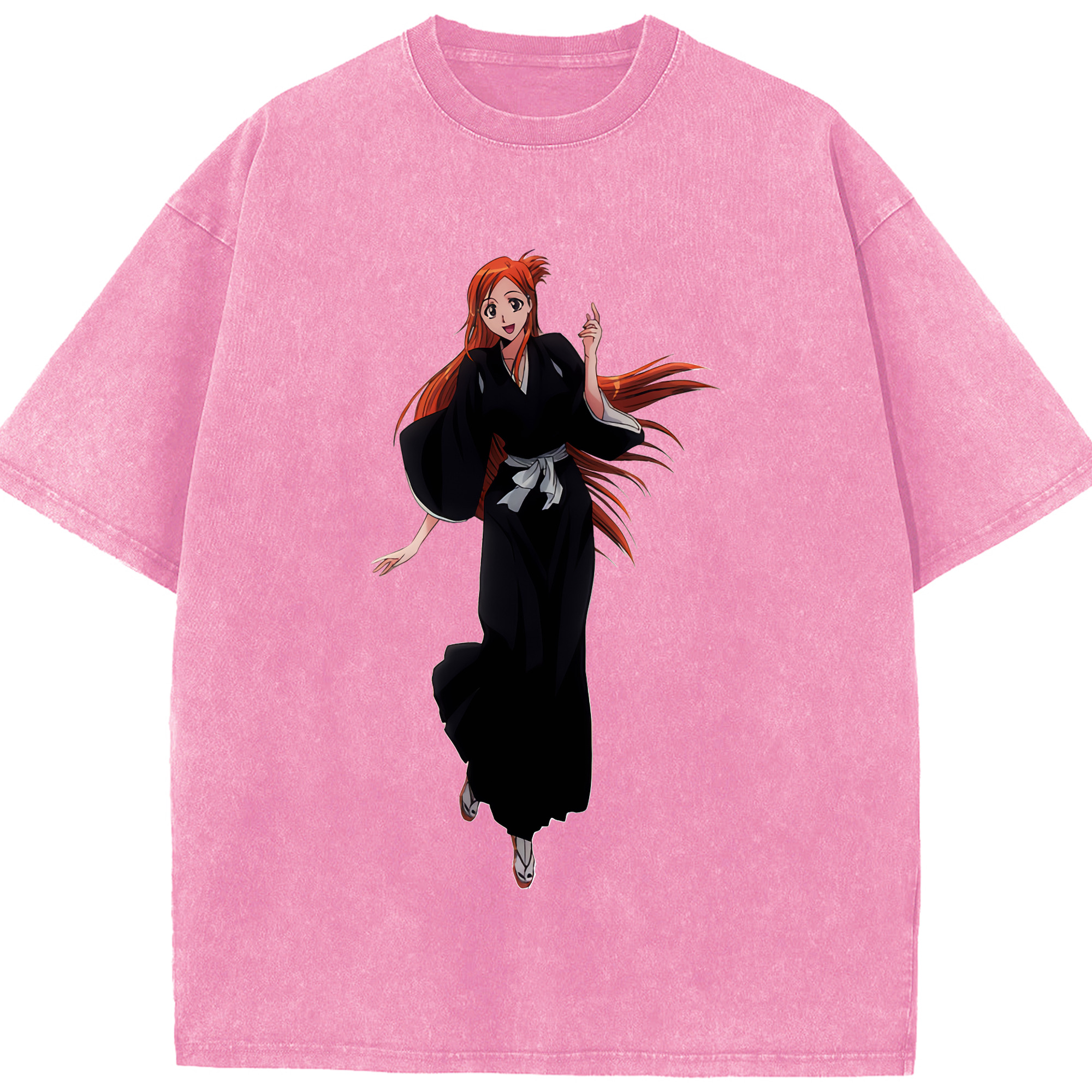 （画像用） ブリーチ 井上織姫（いのうえおりひめ） BLEACH Inoue Orihime 綿100% ヴィンテージ風 半袖Tシャツ（フロントプリント）